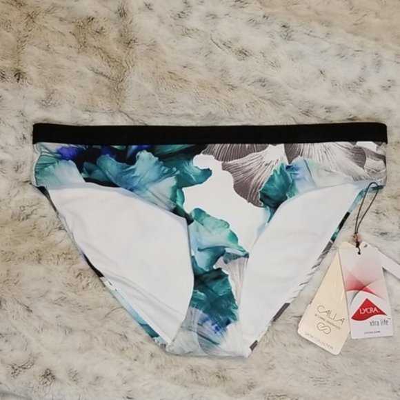 Calia Ocean Iris Wide Banded PBikini Bottoms - Picture 2 of 3